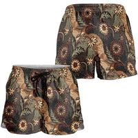 Batik Pedalaman Semen Lereng Style Shorts for Women Indonesian Traditional Pattern LT01 - Polynesian Pride
