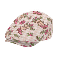 Beige Paniolo Palaka Hawaiian Cowgirl Christmas Jeff Hat - Polynesian Pride