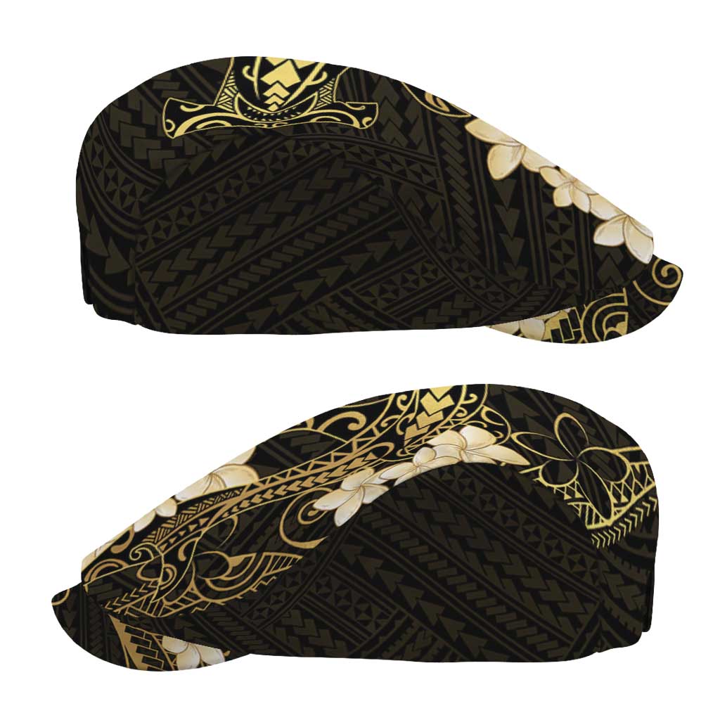 Black and Gold Hawaii Jeff Hat Hammerhead Shark Tattoo Curve Polynesian - Polynesian Pride
