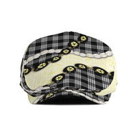 Black Palaka Hawaii Jeff Hat Kukui Nut Pikake Lei Hawaiian Tapa Pattern LT14 Black - Polynesian Pride