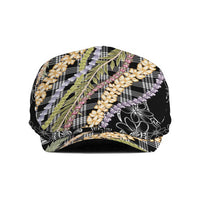 Black Palaka Hawaii Leis Jeff Hat Hawaiian-plaid Elegant Tropical Vibes - Polynesian Pride