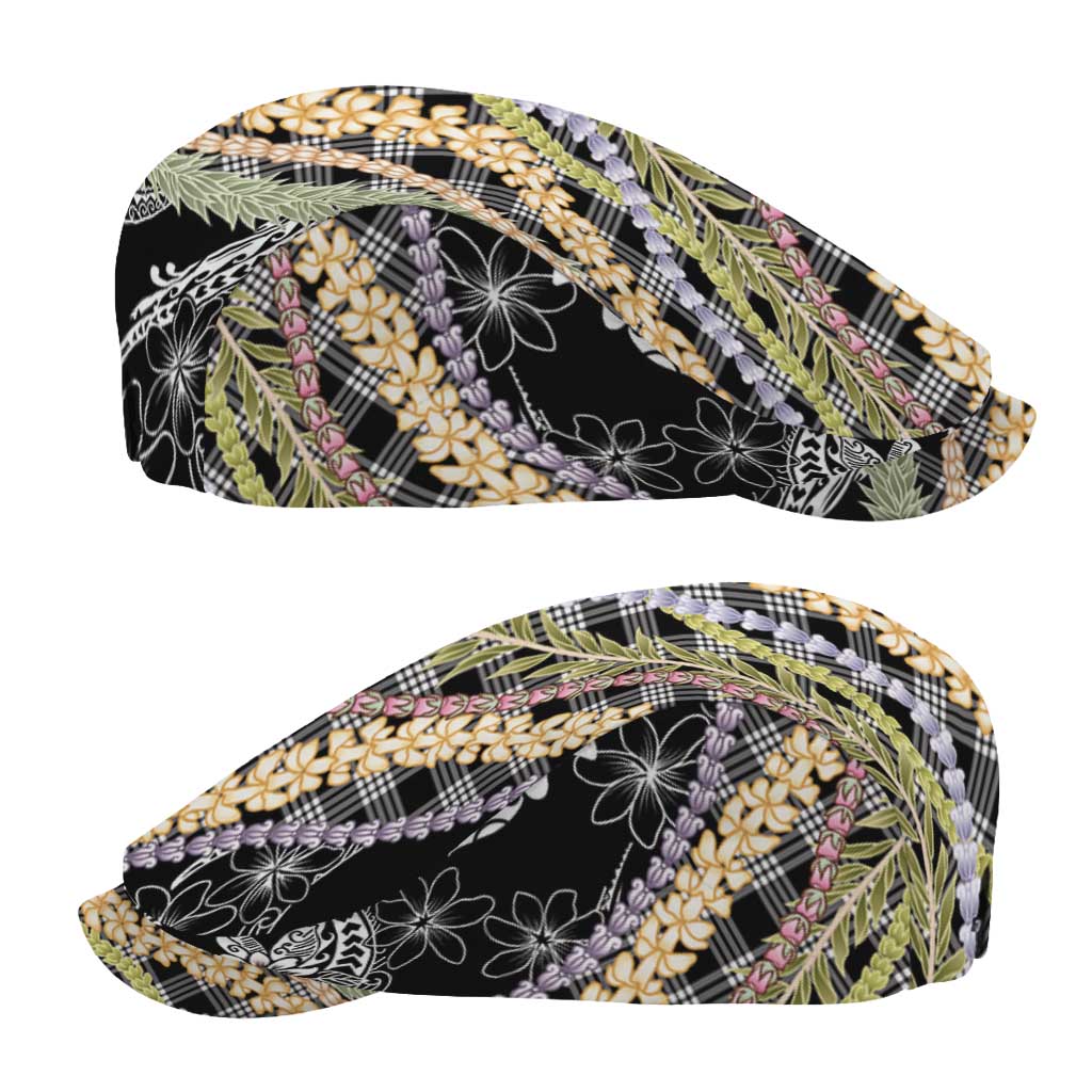 Black Palaka Hawaii Leis Jeff Hat Hawaiian-plaid Elegant Tropical Vibes - Polynesian Pride