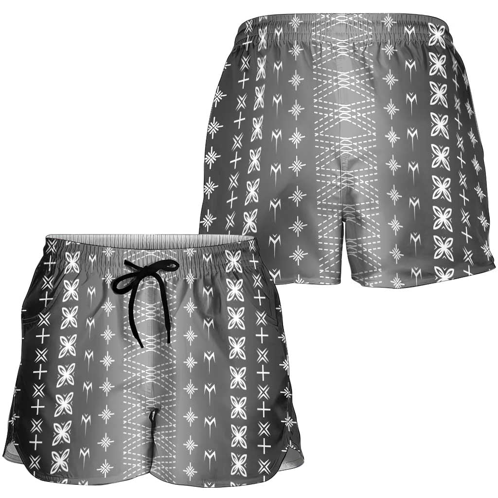 Black Samoa Malu Tattoo Inspired Shorts for Women