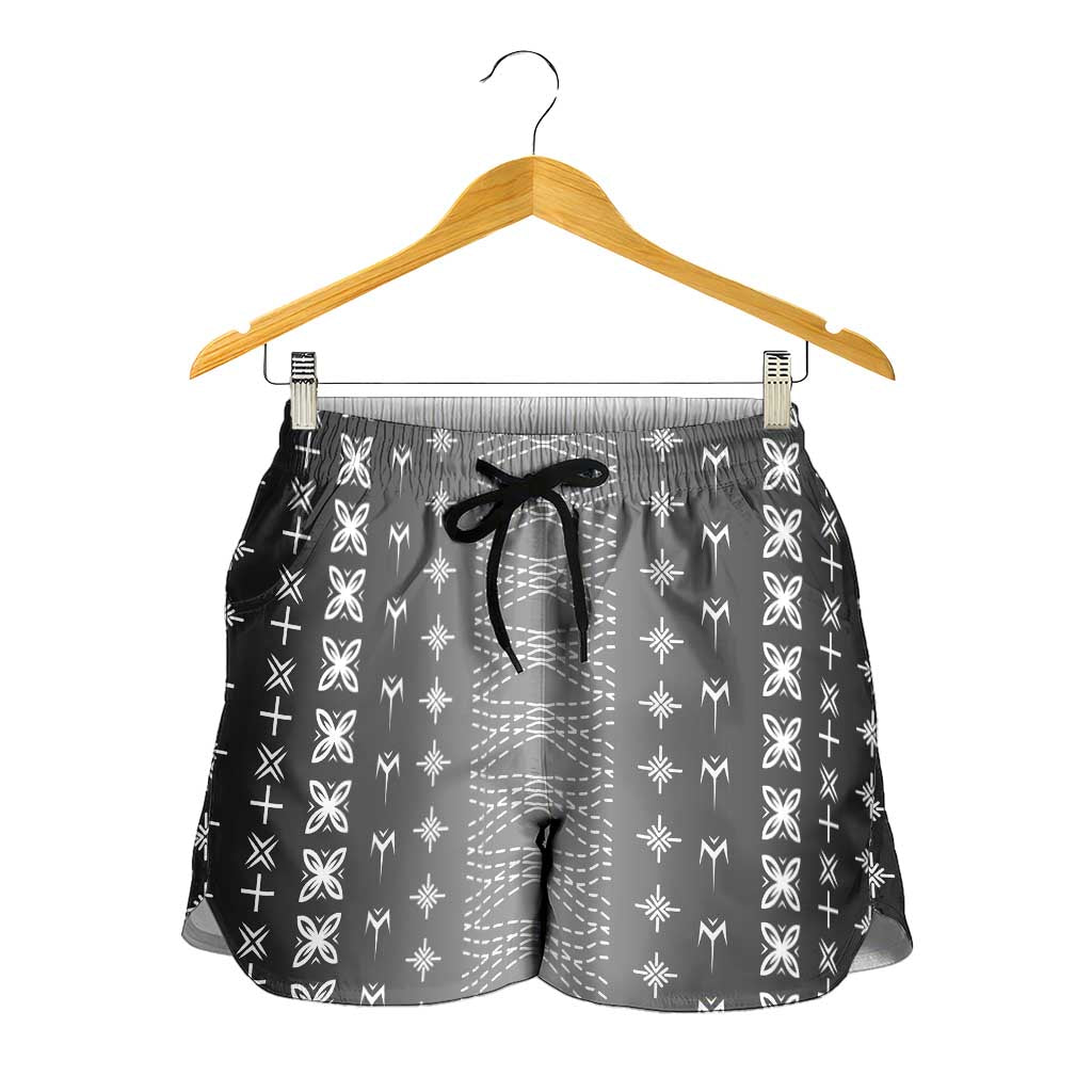 Black Samoa Malu Tattoo Inspired Shorts for Women