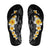 Black Tropical Plumeria Galaxy Polynesian Art Flip Flops - Polynesian Pride