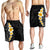Black Tropical Plumeria With Galaxy Polynesian Art Shorts for Men - Polynesian Pride