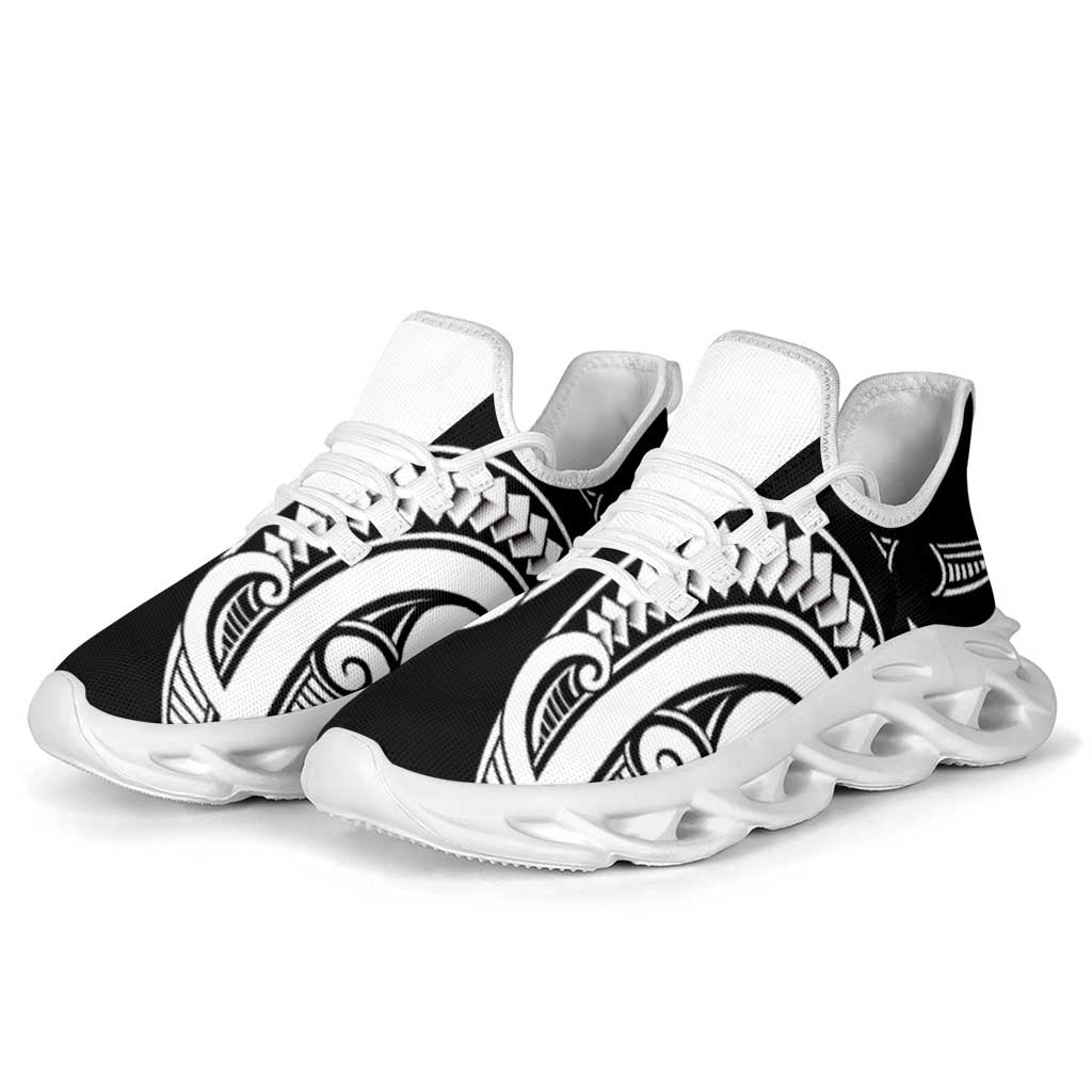 Black White New Zealand Puhoro Ta Moko Clunky Sneakers