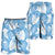 Blue Aloha Hawaii Shorts for Men Monstera Hibiscus Plumeria Seamless Vibes - Polynesian Pride