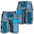 Blue Aotearoa Kowhaiwhai Pattern Shorts for Men NZ Maori Quilt Style - Polynesian Pride