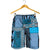 Blue Aotearoa Kowhaiwhai Pattern Shorts for Men NZ Maori Quilt Style - Polynesian Pride