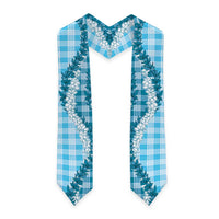 Blue Hawaii Palaka Graduation Stole Hawaiian Honohono Lei
