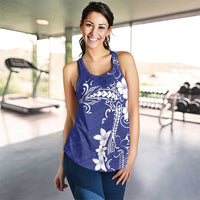 Blue Hawaii Women Racerback Tank Hammerhead Shark Tattoo Curve Polynesian - Polynesian Pride