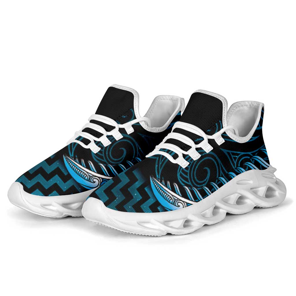 Blue Matariki New Zealand Clunky Sneakers Maori Poutama Galaxy Vibes