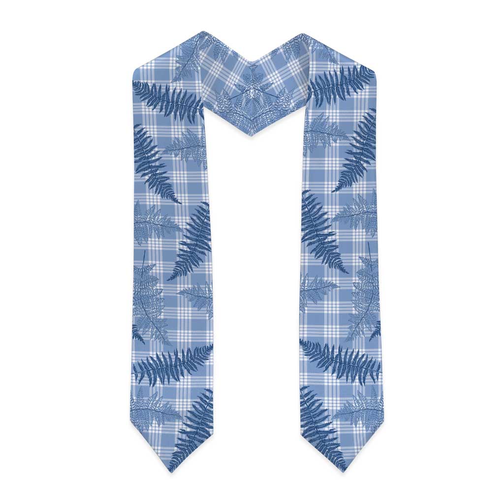 Blue Palaka Hawaii Palapalai Graduation Stole Hawaiian Fern