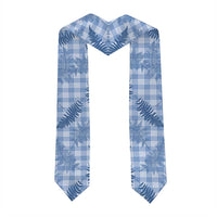 Blue Palaka Hawaii Palapalai Graduation Stole Hawaiian Fern