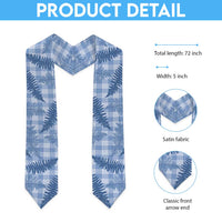 Blue Palaka Hawaii Palapalai Graduation Stole Hawaiian Fern