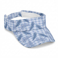 Blue Palaka Hawaii Palapalai Sun Visor Cap Hawaiian Fern