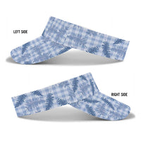 Blue Palaka Hawaii Palapalai Sun Visor Cap Hawaiian Fern