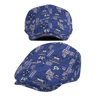 Blue Samoa Manuia Le Kerisimasi Jeff Hat Pacific Patchwork Xmas Vibes - Polynesian Pride