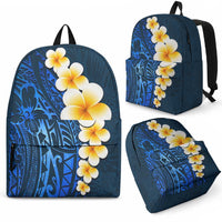 Blue Tropical Plumeria With Galaxy Polynesian Art Backpack LT14 - Polynesian Pride