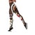 Bula Fiji Tagimaucia Mix Plumeria Masi Tapa Leggings Brown