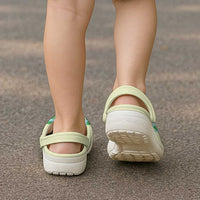 Cook Islands Green Tivaevae Clogs Shoes