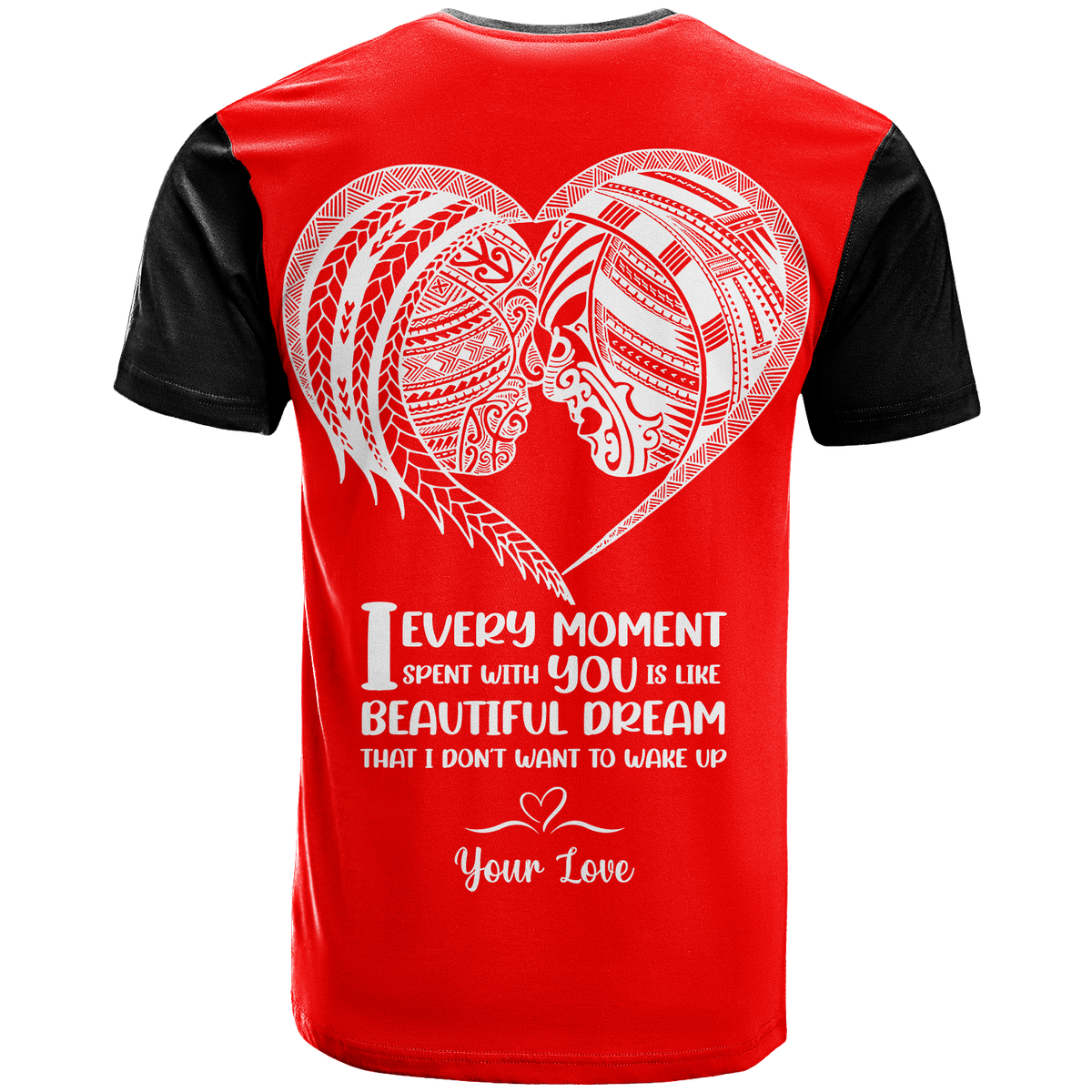 Fiji Valentine Couple Heart T Shirt LT2 - Polynesian Pride