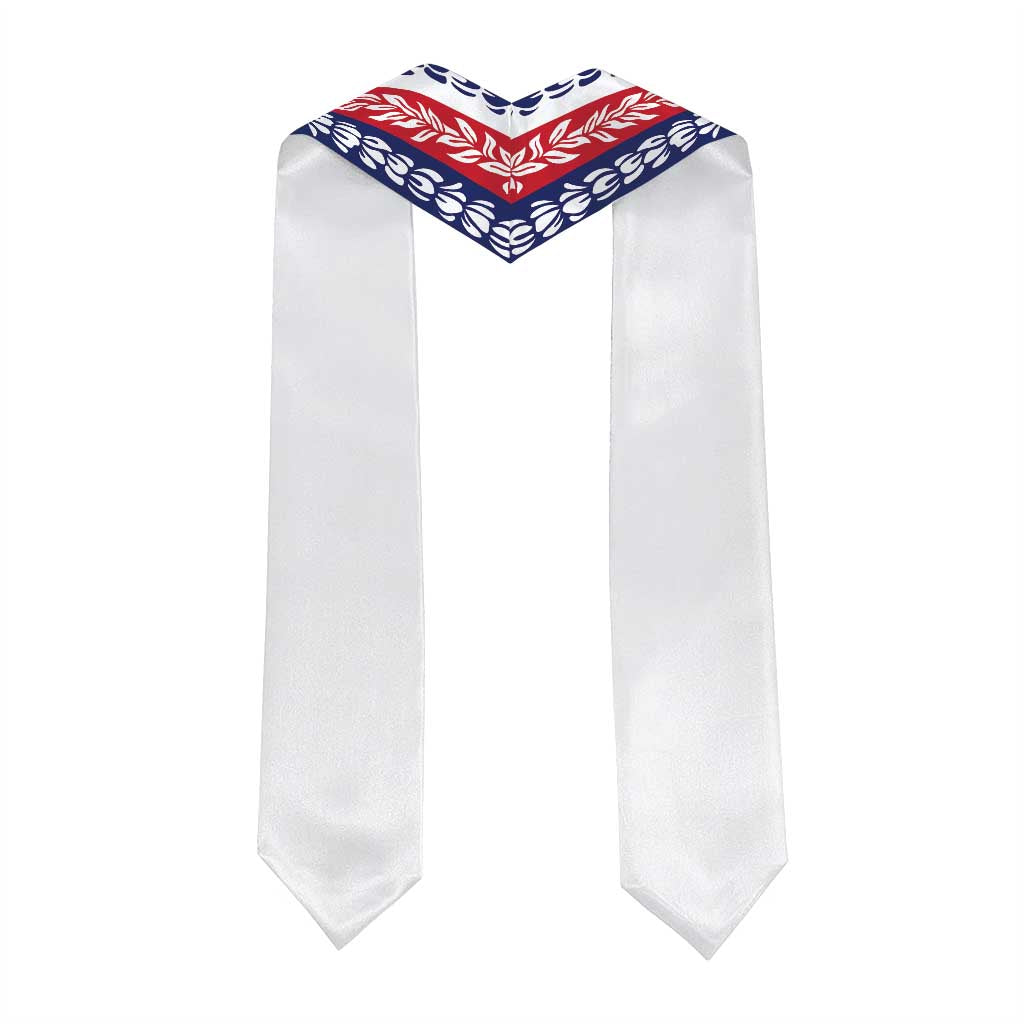 Custom Aloha Hawaii Graduation Stole Hawaiian Flag With Leis