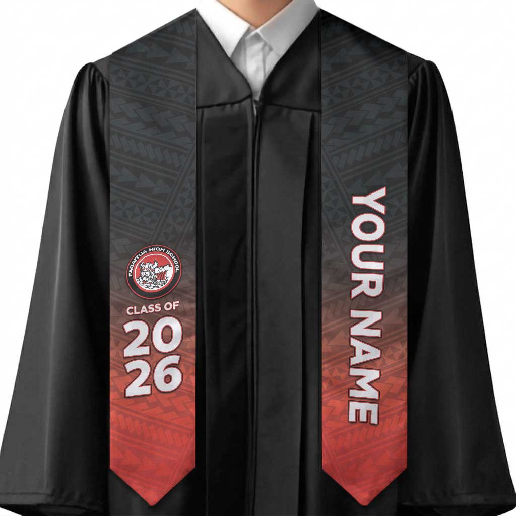 Custom American Samoa Graduation Stole Fagaitua High School Polynesian Pattern