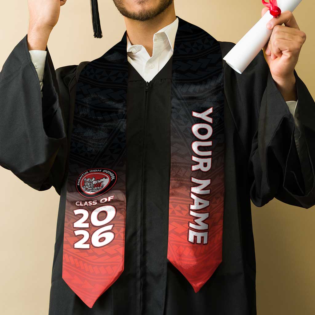 Custom American Samoa Graduation Stole Fagaitua High School Polynesian Pattern