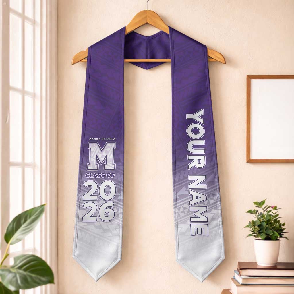 Custom American Samoa Graduation Stole Manua High School Polynesian Pattern