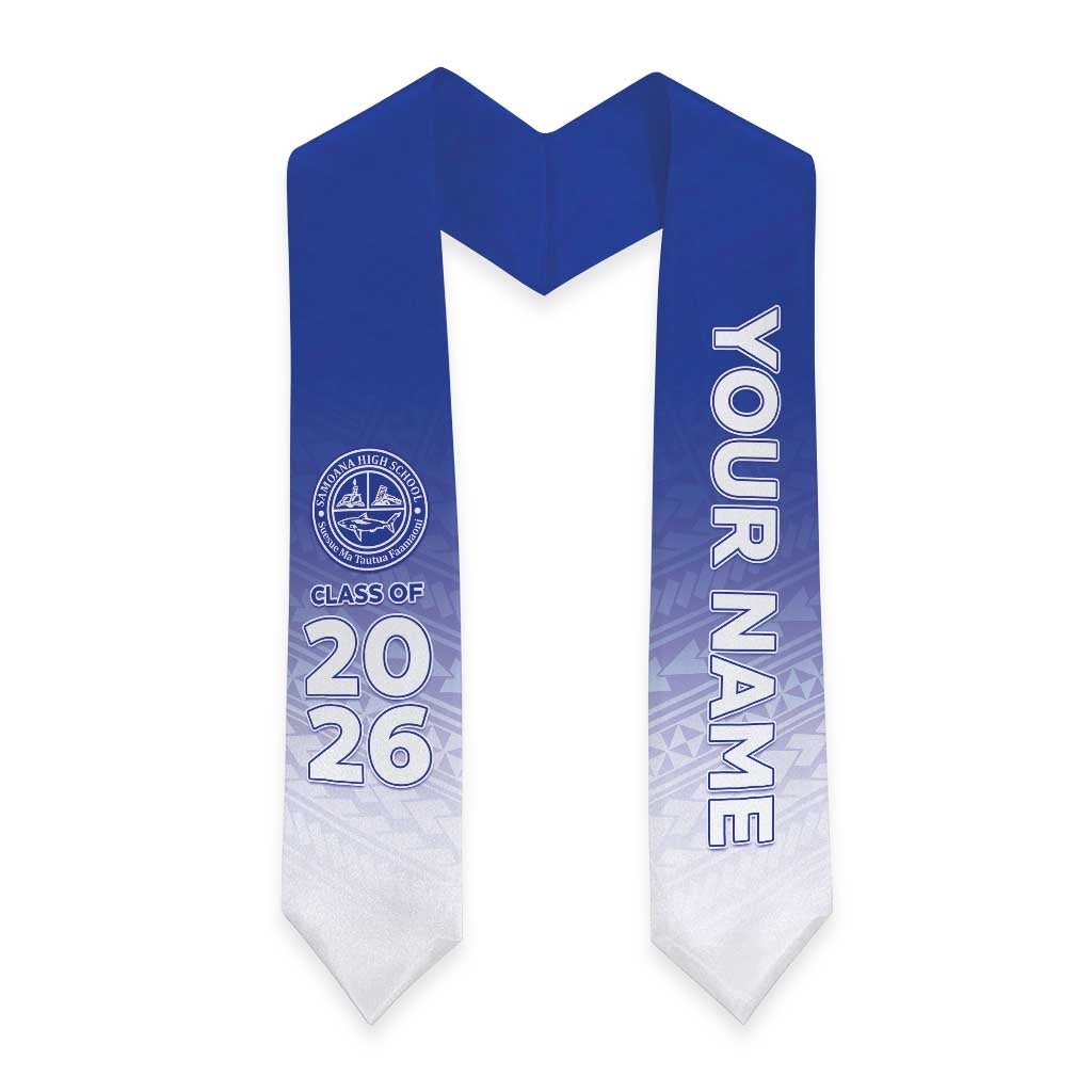 Custom American Samoa Graduation Stole Samoana High School Polynesian Pattern