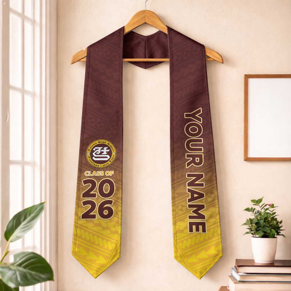 Custom American Samoa Graduation Stole Tafuna High School Polynesian Pattern