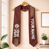 Custom Hawaii Castle High School Graduation Stole Kakau Pattern