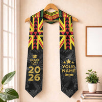 Custom Hawaii Graduation Stole Kakau Pattern With Leis