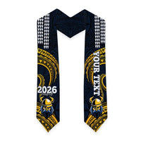 Custom Hawaii Hilo High School Graduation Stole Class Of Year Viking Polynesian Kakau Pattern