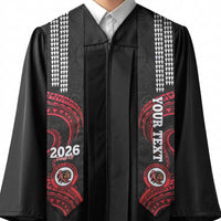 Custom Hawaii Kahuku High And Intermediate School Graduation Stole Class Of Year Red Raiders Kakau Pattern