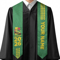 Custom Hawaii Leilehua High School Graduation Stole Kakau Pattern