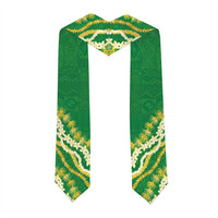Custom Honokaa High And Intermediate School Graduation Stole Tapa Pattern With Leis