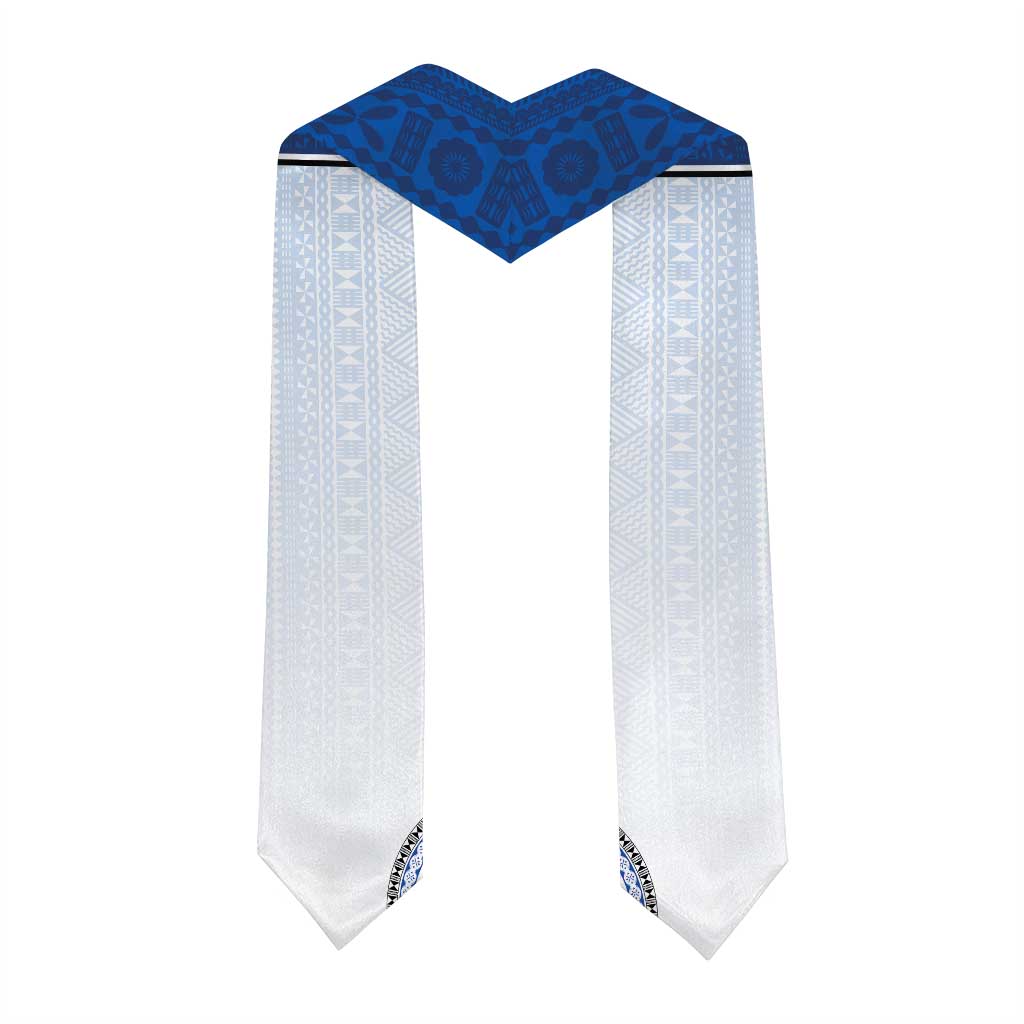 Custom International School Suva Graduation Stole With Fijian Tapa Pattern