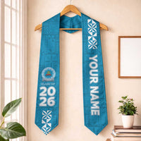 Custom Lavengamalie College Graduation Stole Tongan Ngatu Pattern