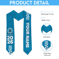 Custom Lavengamalie College Graduation Stole Tongan Ngatu Pattern