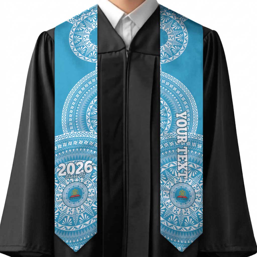 Custom Lavengamalie Tonga College Graduation Stole Class Of Year Tongan Ngatu Pattern