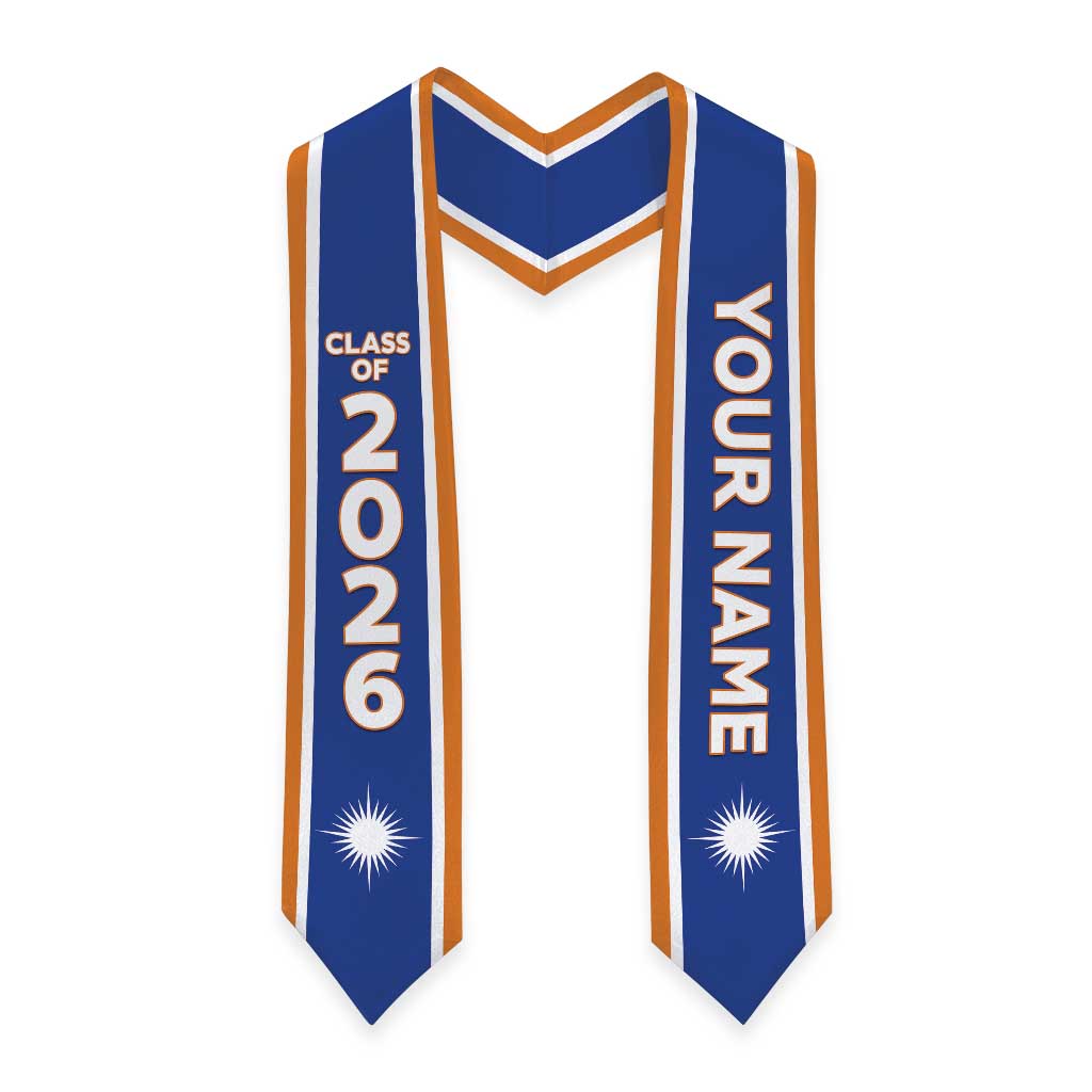 Custom Marshall Islands Graduation Stole Flag Style