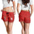 Custom Mate Ma'a Tonga Rugby Shorts for Women Ngatu Tribal Motifs Sporty Style - Polynesian Pride