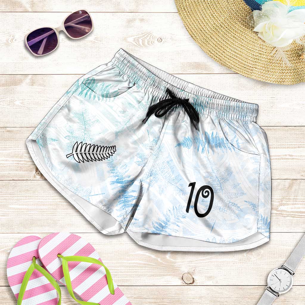 Custom New Zealand Football Shorts for Women The Whites-Aotearoa Inspired - Polynesian Pride