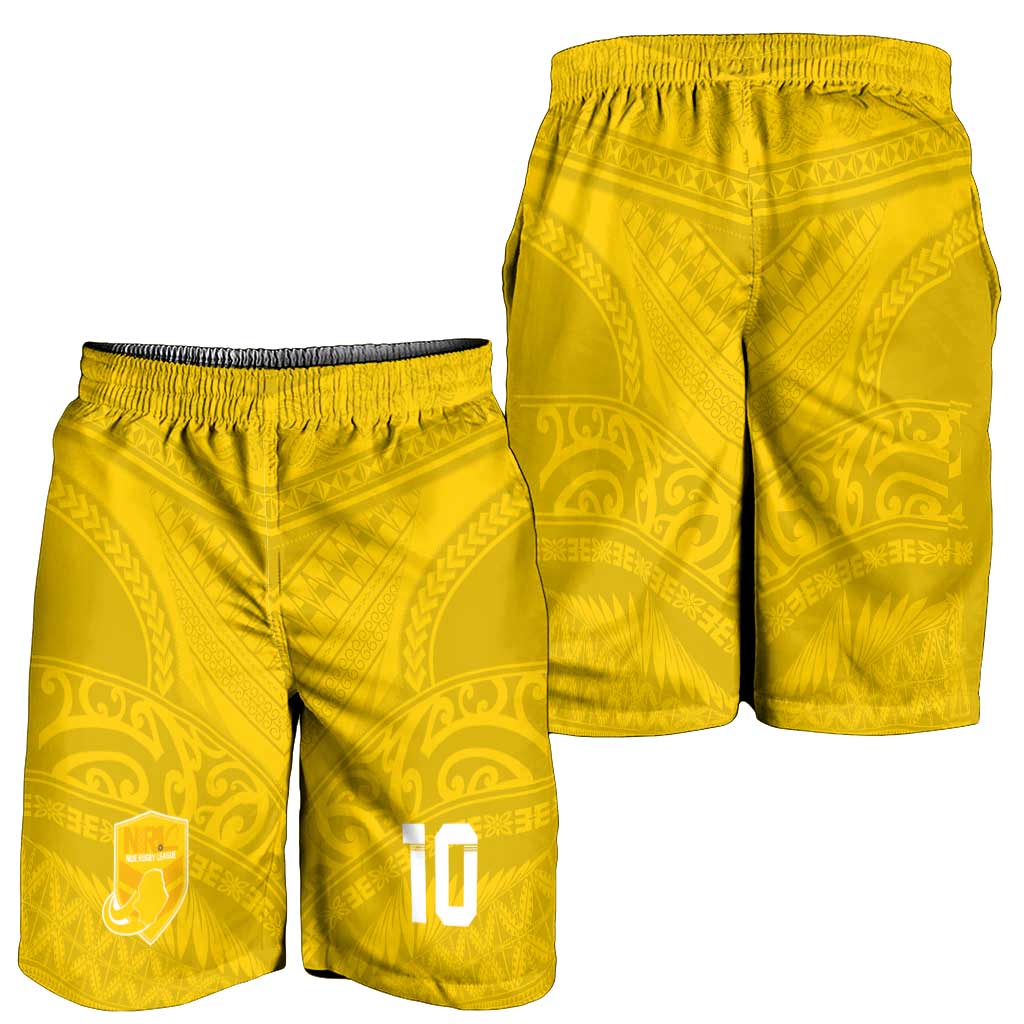 Custom Niue Rugby Shorts for Men Hiapo Tribal Motifs Sporty Style - Polynesian Pride