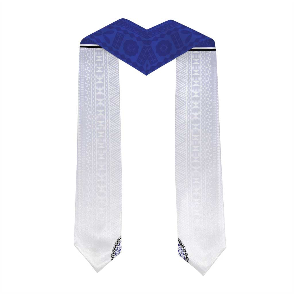 Custom Queen Victoria School Graduation Stole With Fijian Tapa Pattern