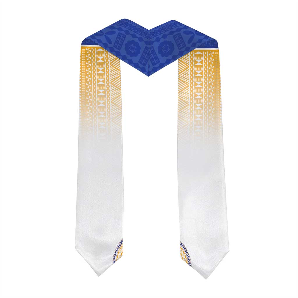 Custom Ratu Kadavulevu School Graduation Stole With Fijian Tapa Pattern