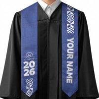 Custom Tupou College Graduation Stole Tongan Ngatu Pattern